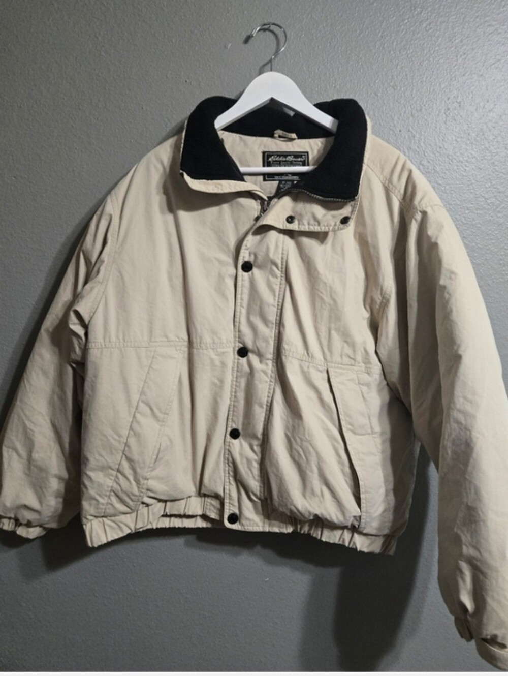 Eddie Bauer Vintage Goose Down Bomber Jacket Size Large
